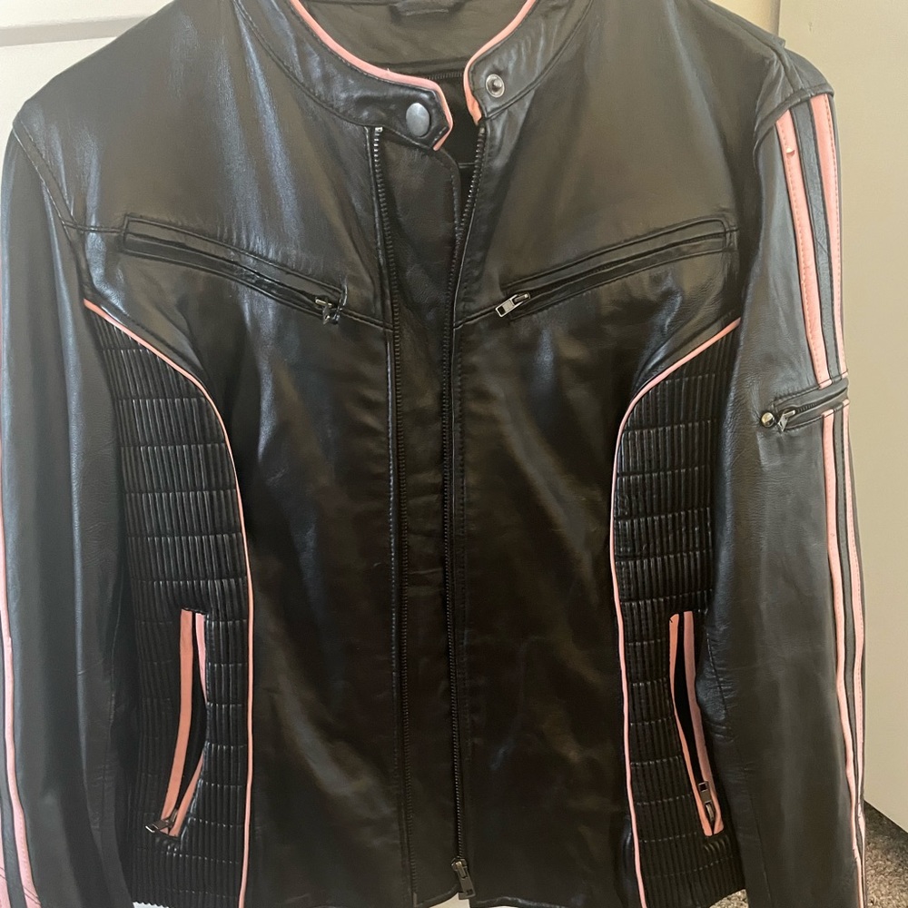 Leather Budweiser Biker jacket